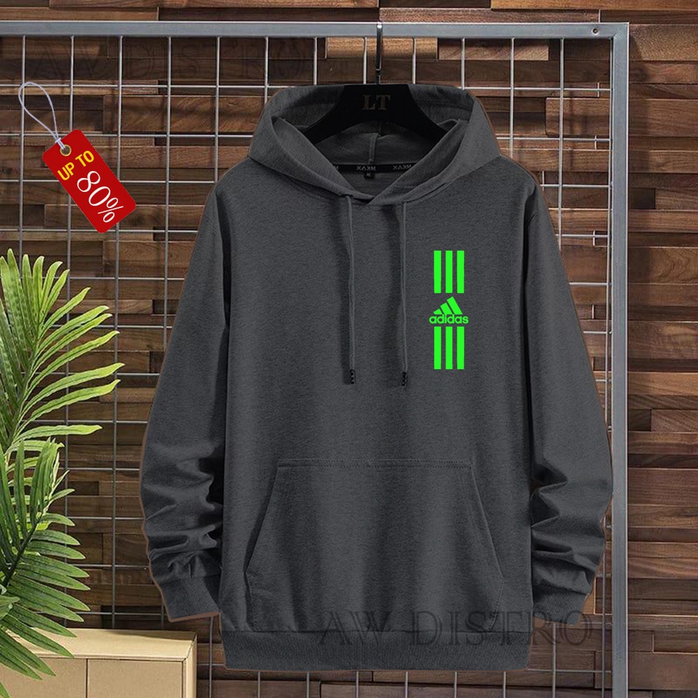 COD Promo Termurah Sweater Hoodie Modern Ads 333 Text Neon Premium Quality