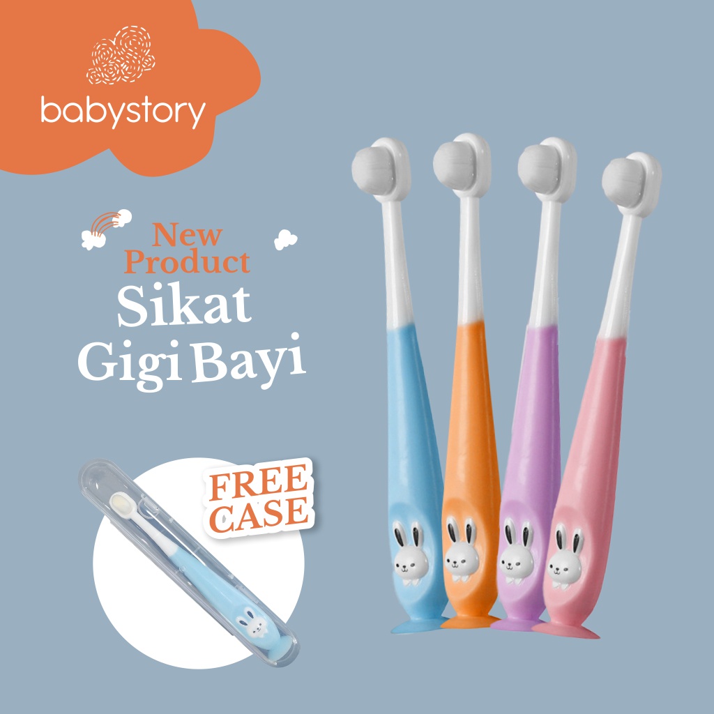 Sikat gigi Bayi Anak Training sikat gigi bayi karakter Toothbrush Kids 1 tahun Karakter Silicon Lembut Bulu Halus