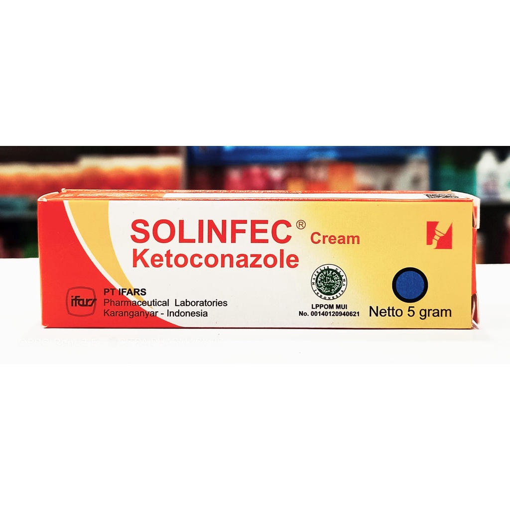 Solinfec 𝐊𝐫𝐢𝐦 Ketokonazole 5gr - Mengatasi Jamur/Kurap/Kutu Air