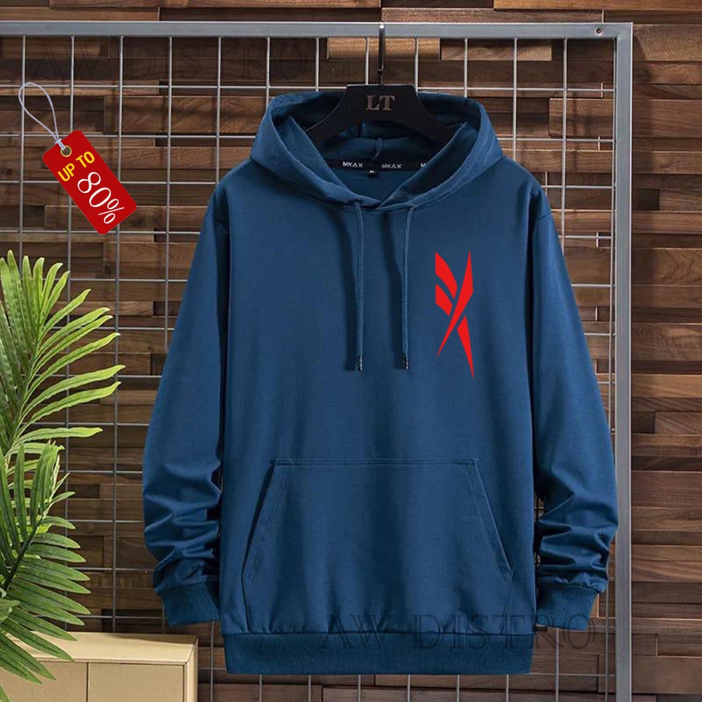 COD Promo Termurah Sweater Hoodie Modern LOREK Text Merah Premium Quality