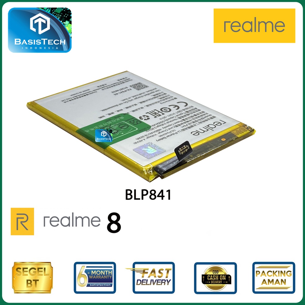 BATERAI REALME 8 RMX3085 BLP841 - BASISTECH ORI99 GOOD QUALITY