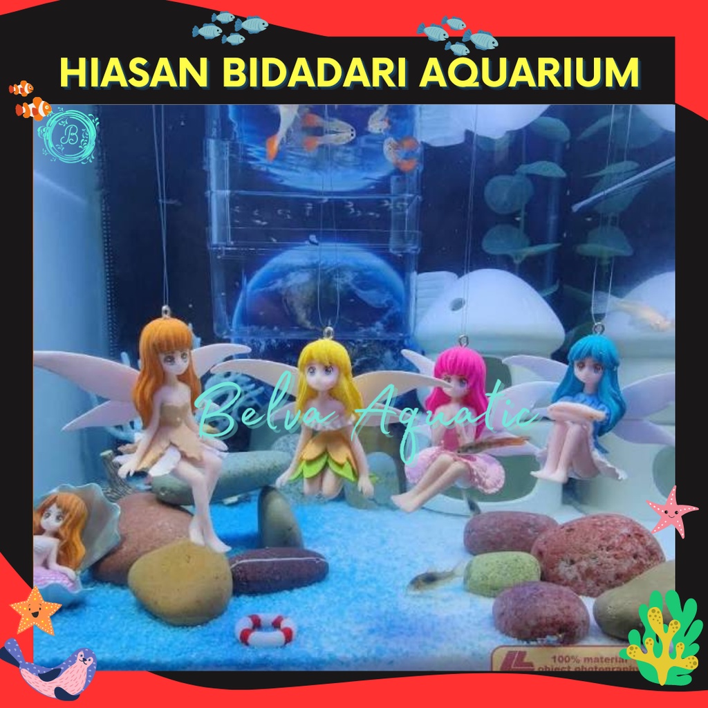 Hiasan Dekorasi Bidadari Aquarium Ornamen Mengapung Aquarium