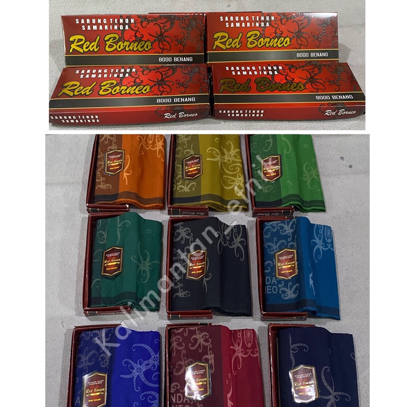 BEST SELLER SARUNG TENUN SAMARINDA RED BORNEO