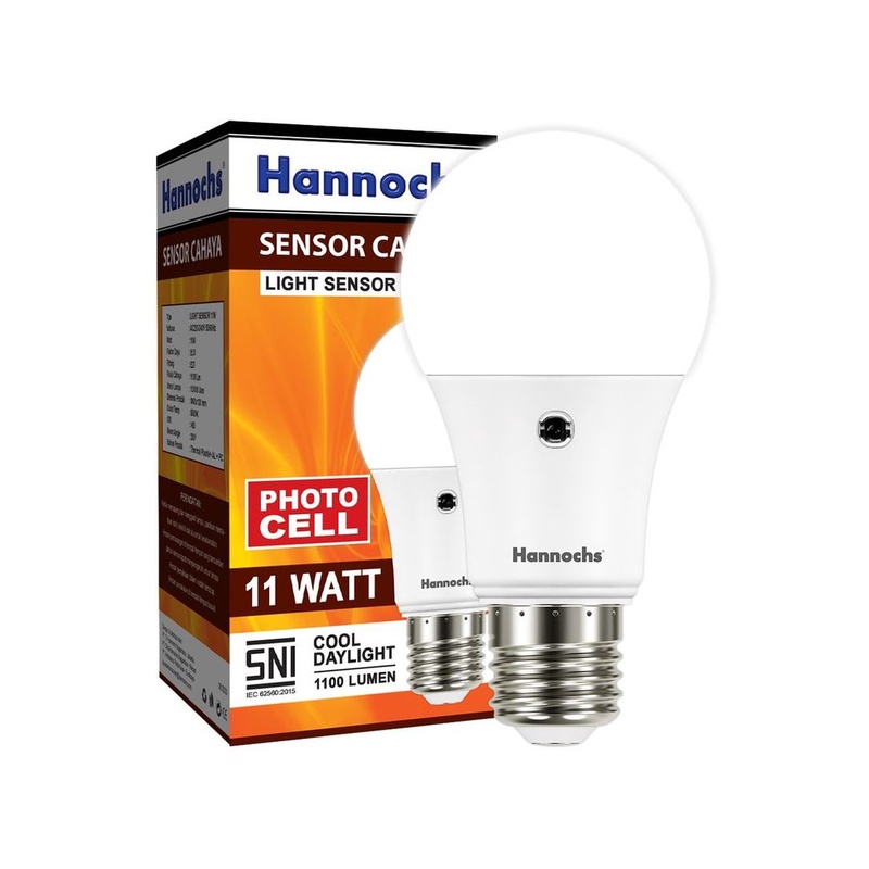 Hannochs Bohlam LED Sensor Cahaya 30 Watt 11 Watt 9 Watt 6 Watt Light Sensor