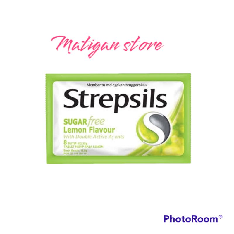 Strepsils Sugar Lemon Pouch Isi 8 Tablet Hisap
