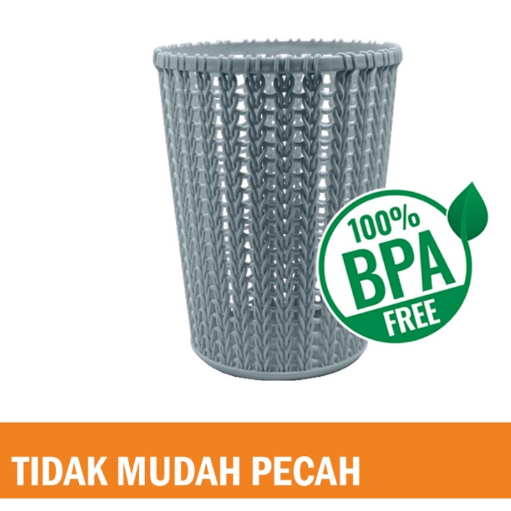 Keranjang Plastik Serbaguna / Tempat Sendok Garpu Sumpit Pisau / Keranjang Bulat / Keranjang Organizer Kosmetik / Keranjang Bulat Kecil Zircon