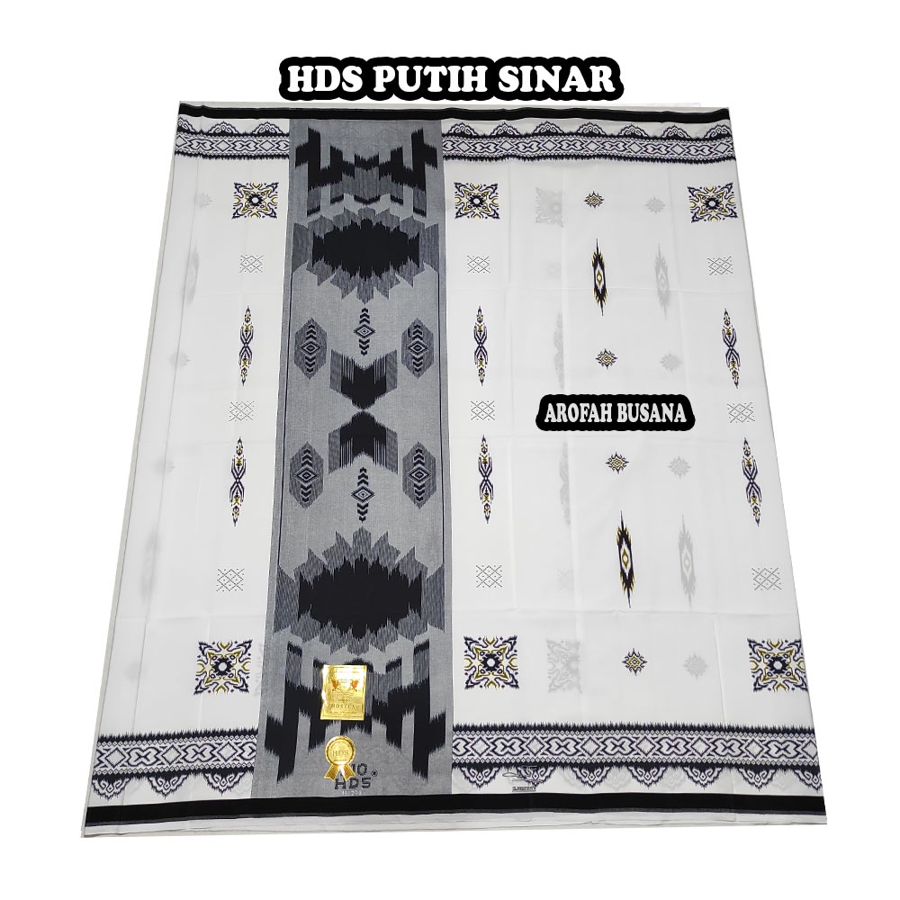 SARUNG HDS PUTIH MOTIF SINAR