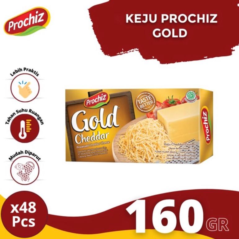 

12.12 MALL PROMO MURAH Prochiz GOLD Cheddar 160 gram Cheese Keju Kemasan Kecil