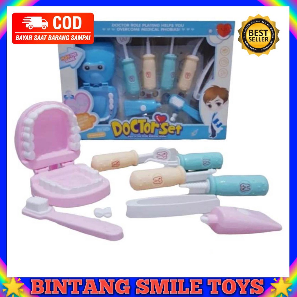 MAINAN ANAK DOCTOR SET DOKTER GIGI K78 SIMULASI PRIKSA GIGI TAMBAL GIGI LED PROMO TERMURAH COD