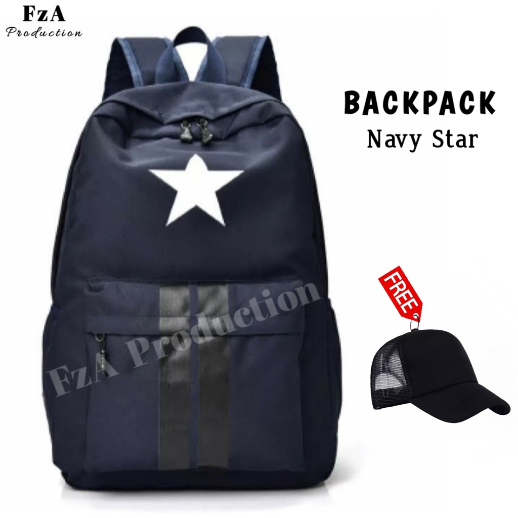 FzA Official - Tas Ransel Distro Casual Pria Wanita / Tas Ransel Laptop Backpack Sekolah Kuliah Distro Original Tas Punggung Laptop - BSTP