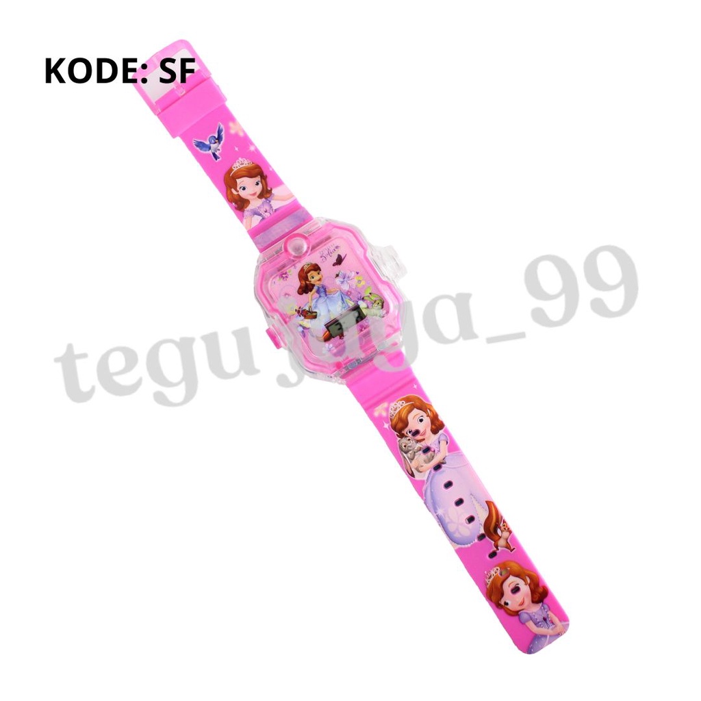 JAM TANGAN FASHION ANAK PEREMPUAN LAMPU MUSIK KARAKTER SOFIA TE1051