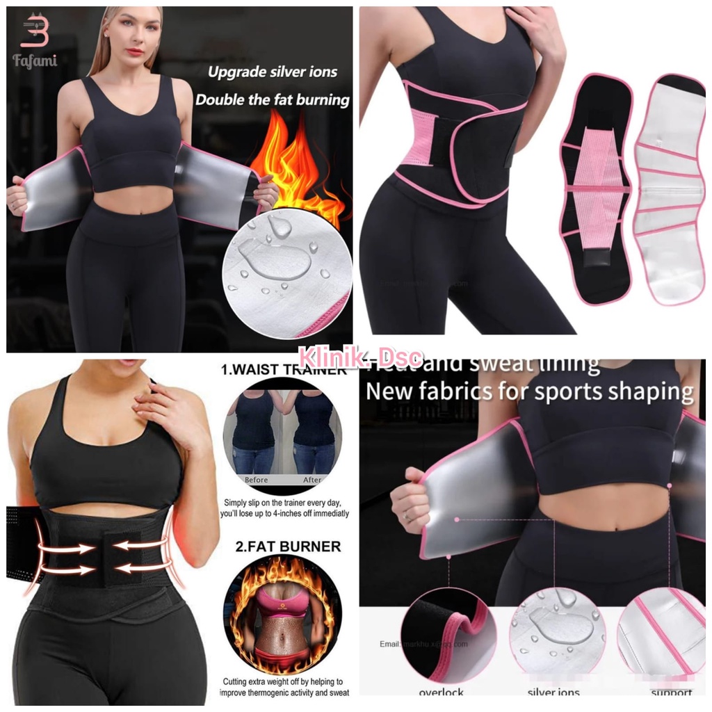 Korset Sweat Silver Ion Slimming Belt Body Shaper