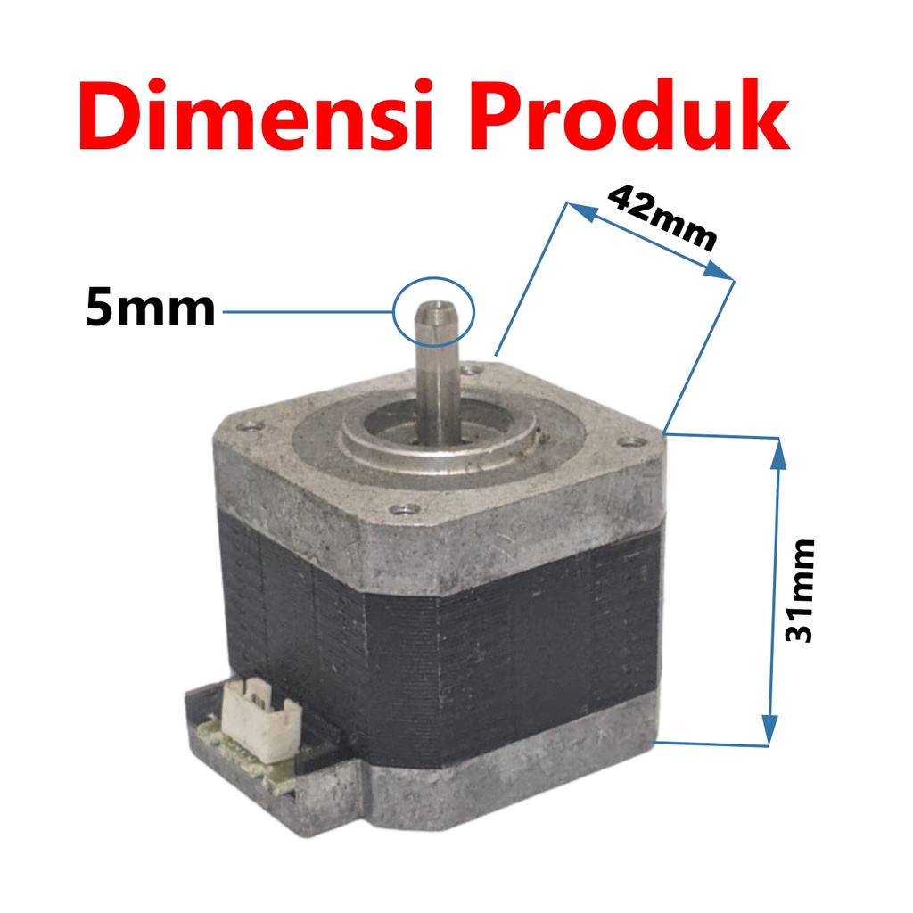 [HAEBOT] Nema 17 Mikro Stepper Motor 42mm 31mm CNC 3D Printer Axis Mekanik 0.7A 1.1A Dinamo Induksi Mesin Router Engraver Laser Slider Kuat Stepping Drawing