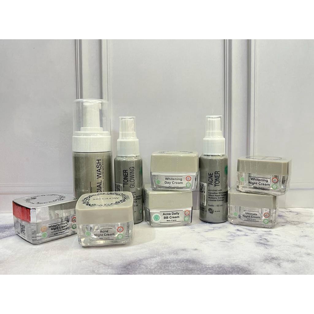 MS GLOW 1 PAKET WHITENING/ACNE/LUMINOUS/ULTIMATE