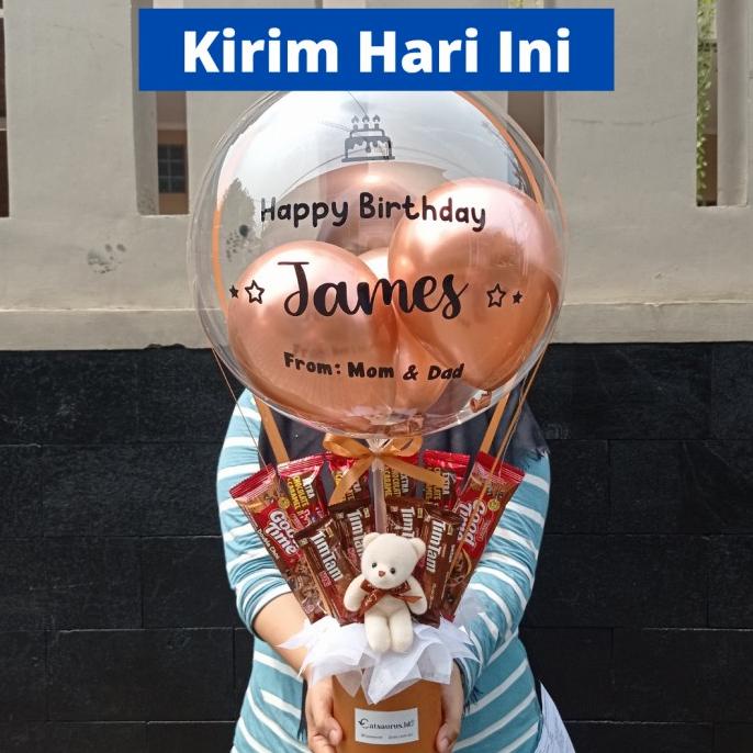 Buket Balon Snack Hadiah Gift Bouquet Balloon