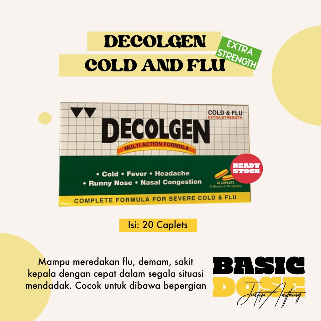 [READY] DECOLGEN Cold & Flu Extra Strength, 20s// Singapore
