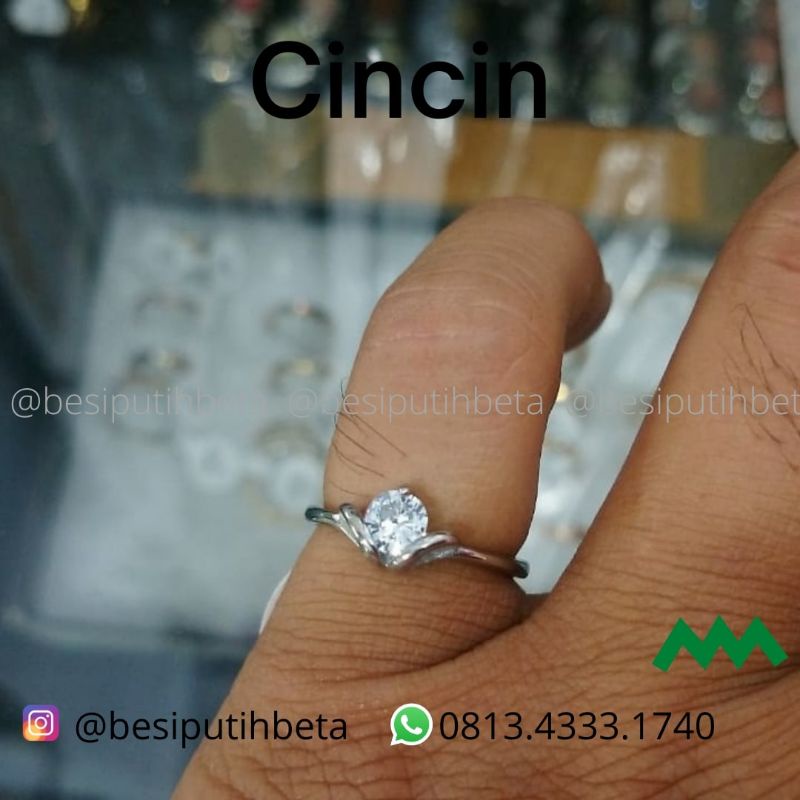 cincin besi putih asli / cincin besi putih ambon