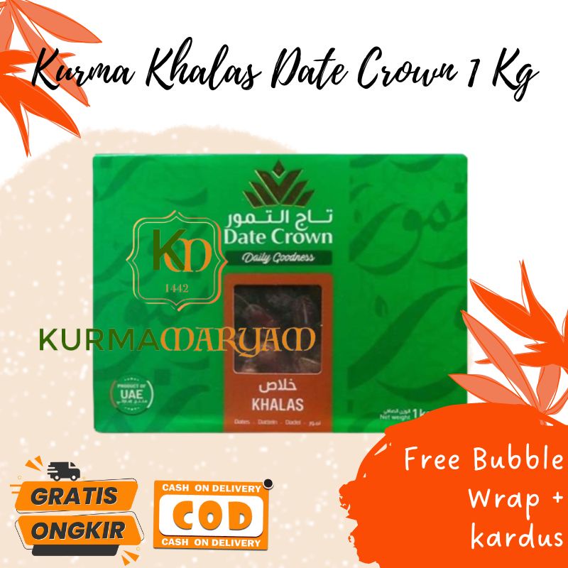 

Kurma Date Crown Khalas 1 kg / Date Crown Khalas Termurah / Kemasan Buka Atas / Oleh Oleh Haji Umroh