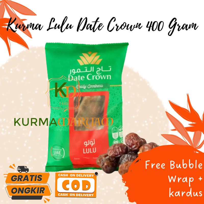 

Kurma Date Crown Jenis Lulu Kemasan 400 Gram / Kurma Lulu Date Crown / Kurma Lulu Murah / Oleh Oleh Haji Umroh