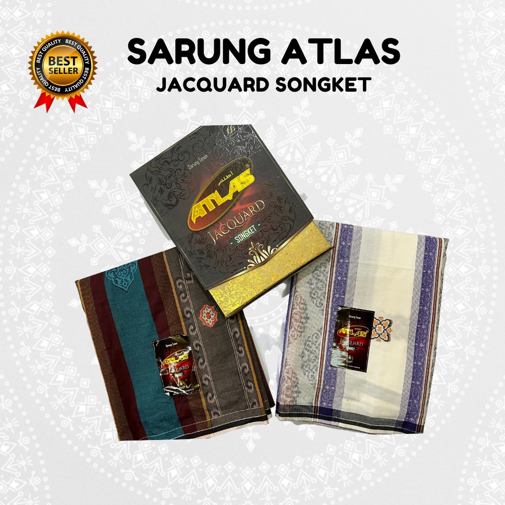 Sarung Atlas Jacquard Jaguard Songket Dewasa