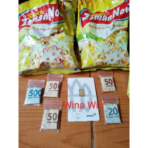 ✅ Snack Zaman Now Berhadiah Uang Dan Emas 1 Pack (10Pcs) / Snack zaman now berhadiah emas dan uang t
