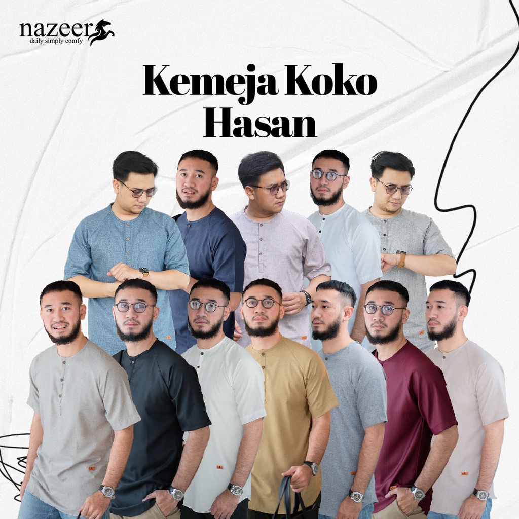 Kemeja Koko Pria Lengan Pendek Hasan Nazeer