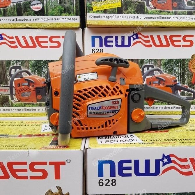 Produk Terbaik] Chain Saw NEW WEST 628 ( Bar 24" rantai 40 mata)