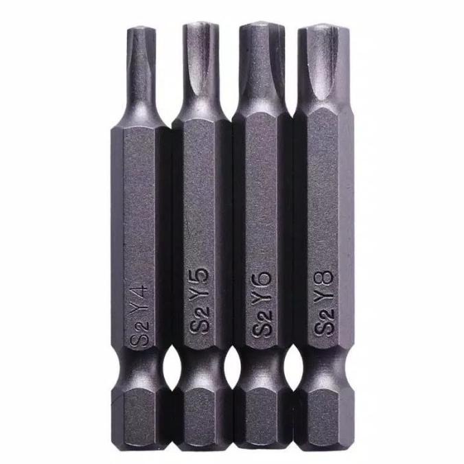 $+$+$+$+] 4PCS Mata Obeng Y Bintang 3 Tiga | Hex Shank Y Torx Bits