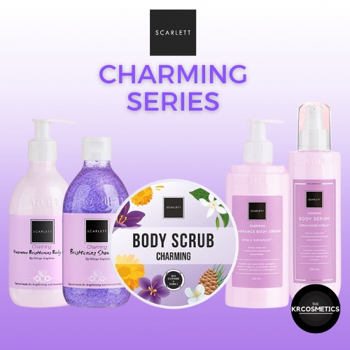 Scarlett Whitening Charming SERIES | Body Lotion - Body Cream- Body Serum - Body Scrub - Shower Scrub