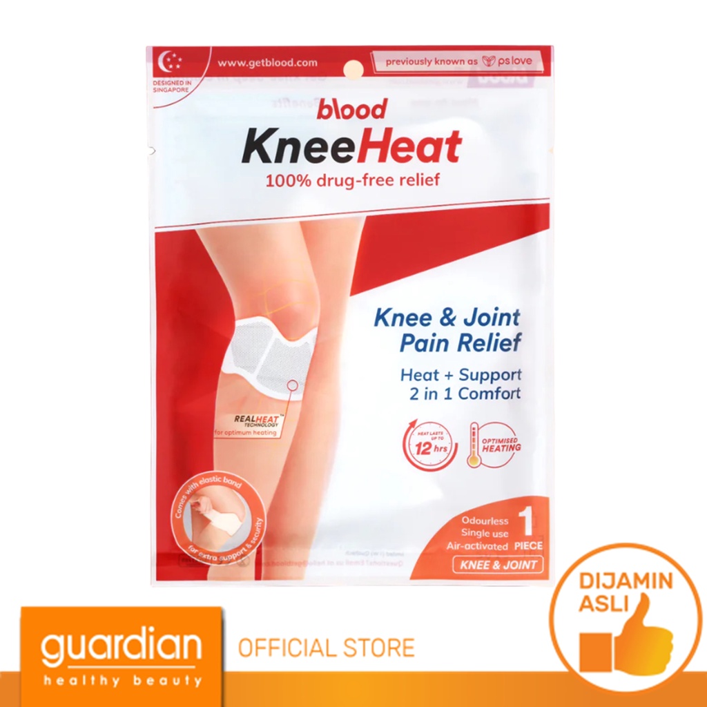BLOOD KneeHeat Kompres Penghangat Koyo Plester Pereda Nyeri Lutut