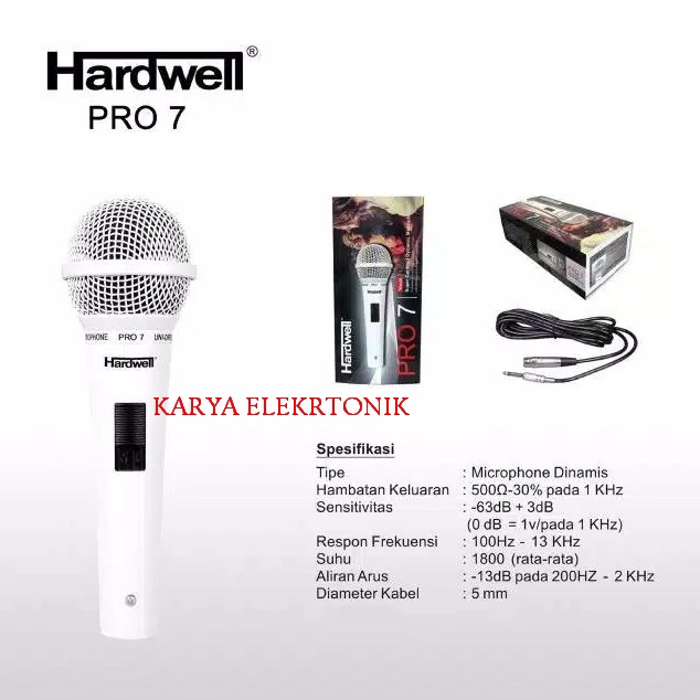 MIC KABEL HARDWELL PRO7 PRO 7 ORIGINAL GARANSI RESMI