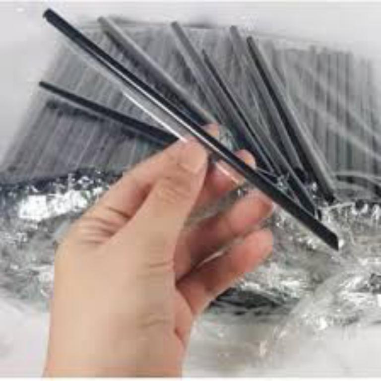 Sedotan Steril Bubble Hitam / Sedotan Boba Steril 6mm isi 300 Pcs