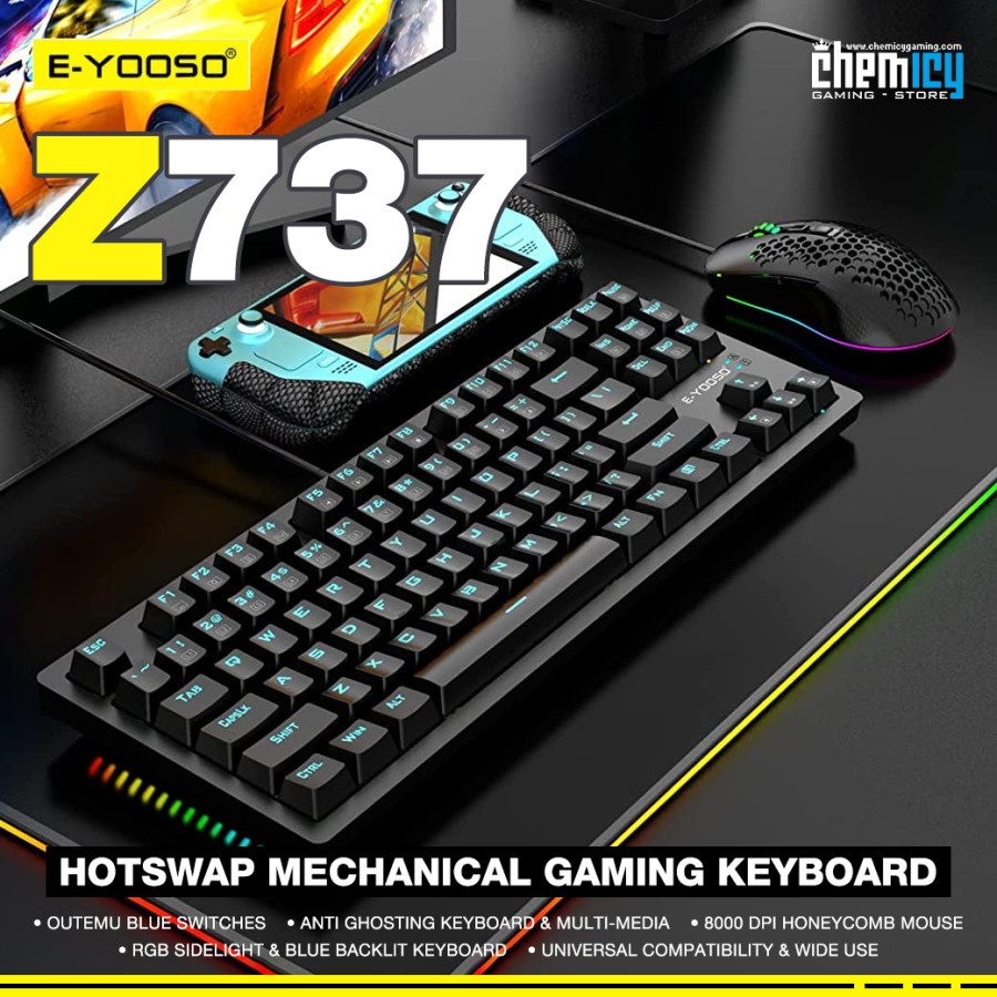 E-YOOSO Z737 / Z-737 Gaming Keyboard and Mouse with RGB Side Light