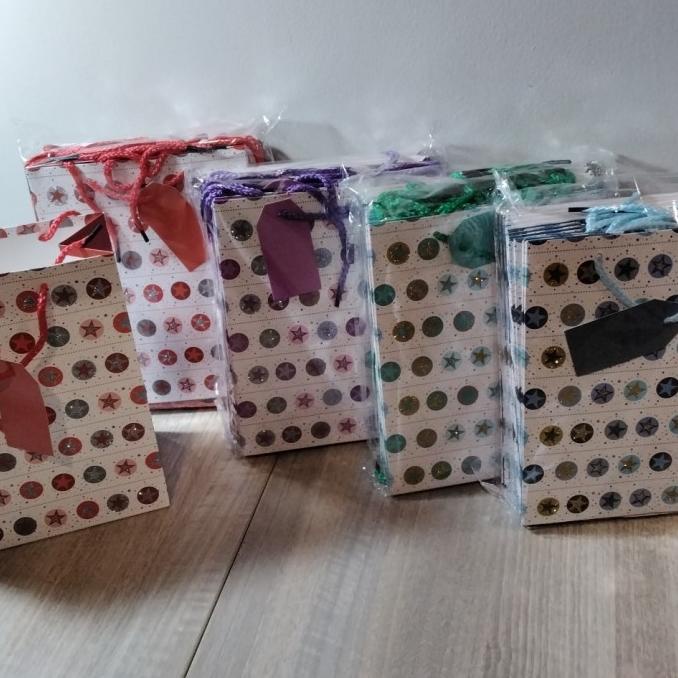 :::::::] Paper bag motif bintang glitter kecil