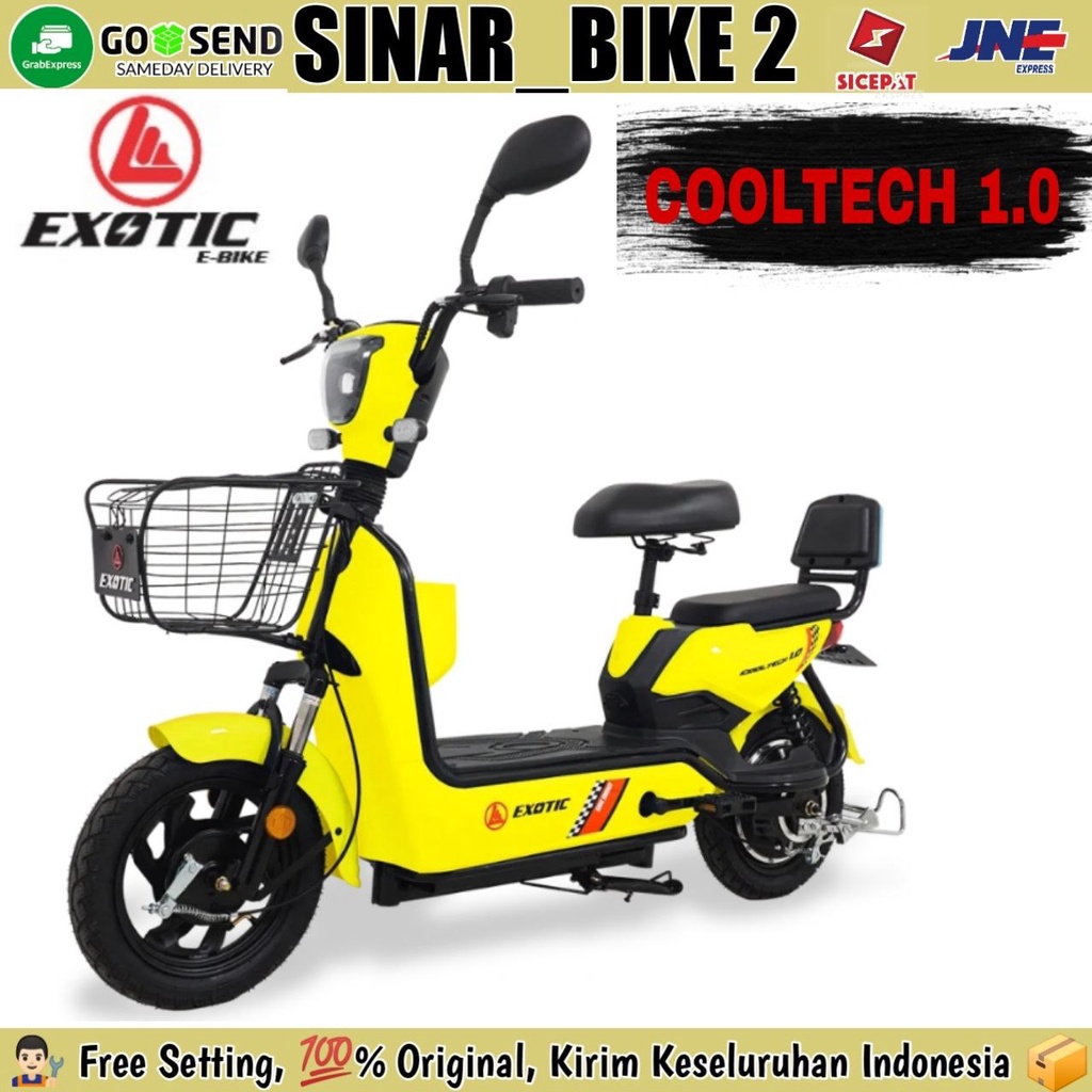 Sepeda Listrik EXOTIC GROZA MX Removable Battery ElectricBike  500 Watt &amp; Exotic Cooltech 1.0 500 Watt