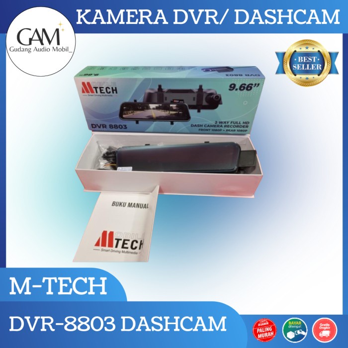 Camco Dash Camera Recorder Mtech Dvr-8803 / Tv Kaca Spion Dvr