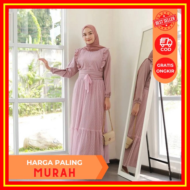 Ranti - Gsmis Muslim Wanita | Gamis Casual | Hushy Long Dress Baju Gamis Wanita Terbaru 2023 Untuk L