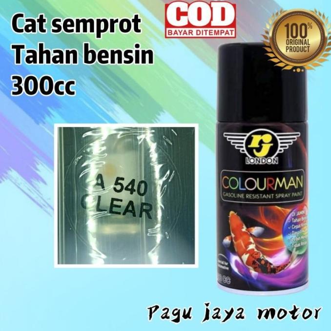 ```````] 300cc pilox pilok tahan bensin clear glossy rj london spray paint