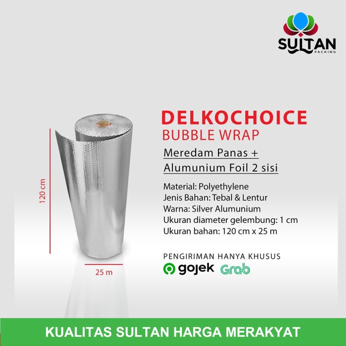 Foilku Aluminium Foil Bubble Insulasi Atap Peredam Panas Atap Roll