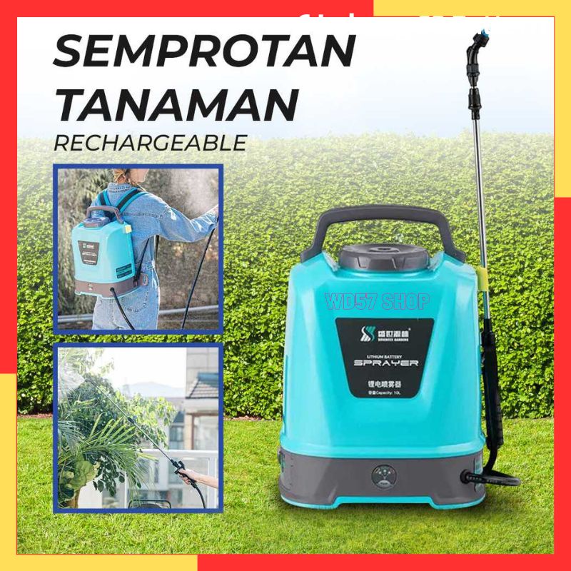 Semprotan Tanaman Elektrik 10 Liter Otomatis Sprayer Baterai Rechargeable Portable
