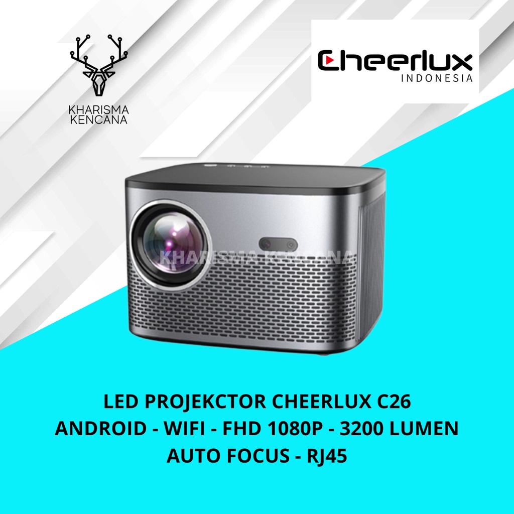 LED PROJECTOR CHEERLUX C26 ANDROID WIFI AUTOFOCUS 3200 LUMENS 1080P