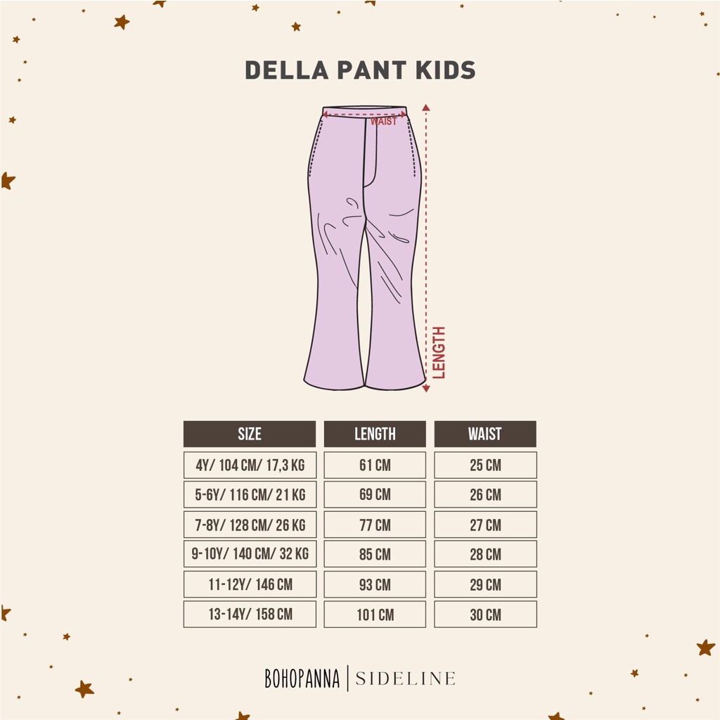 BOHOPANNA X SIDELINE DELLA PANTS KIDS - CELANA ANAK