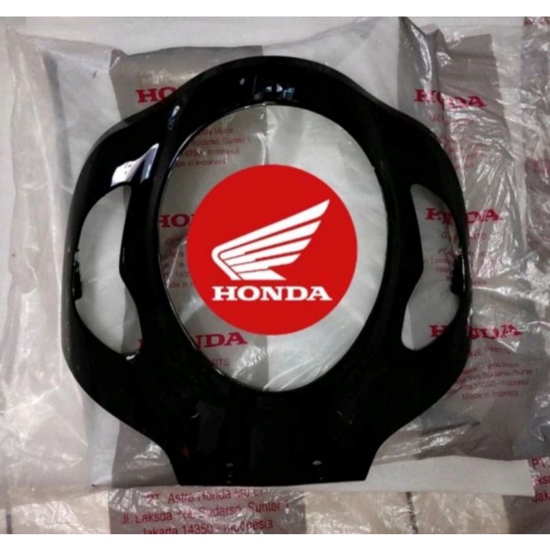 Cover lampu depan Scoopy fi 2021 hitam ori ahm