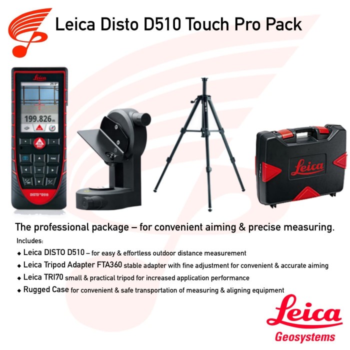 Terlaris Leica Disto D510 Touch Pro Pack / Case Package