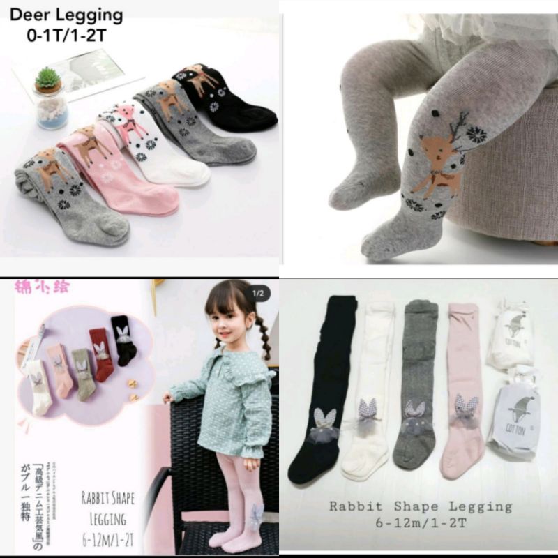 Legging bayi import, legging bayi motif deer, Rabbit, rusa, rabbit lucu