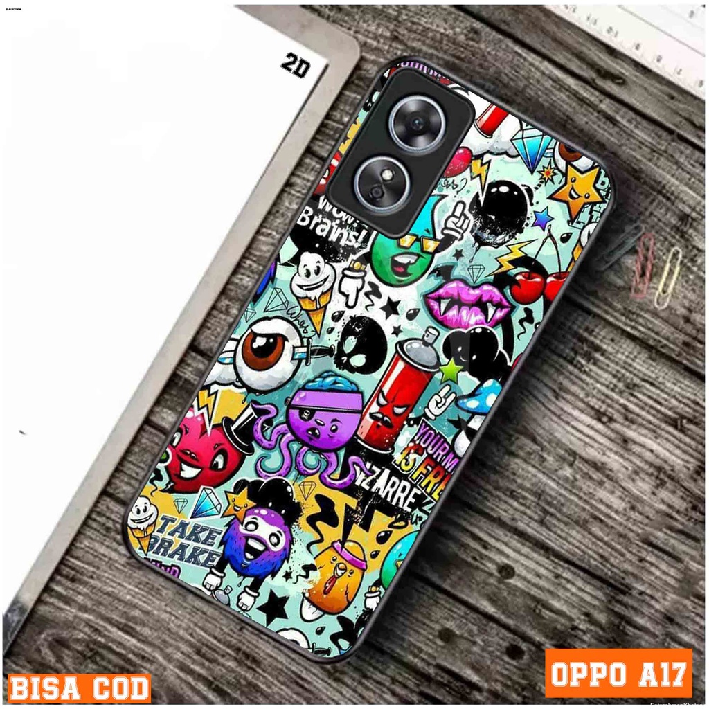 FS Casing Oppo A17 Terbaru - Fashion Case Motif Grafitty - Kesing hp Oppo A17 - Casing hp oppo a17 -