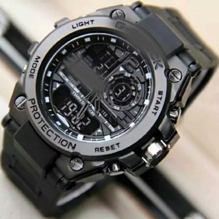 JES Jam Tangan Pria Sport GST-8600 Metal 1013A Kepala Besi Anti Air