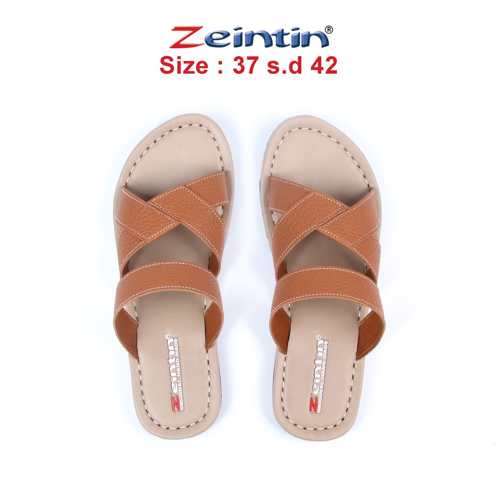 Zeintin - Sandal Wanita Kulit Sintetis Zeintin Sendal Slide Sandal Jepit KK