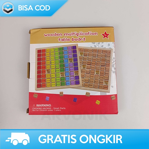 PERMAINAN EDUKASI MATEMATIKA TABLE MATH MAINAN ANAK AMAN 81 PCS BALOK