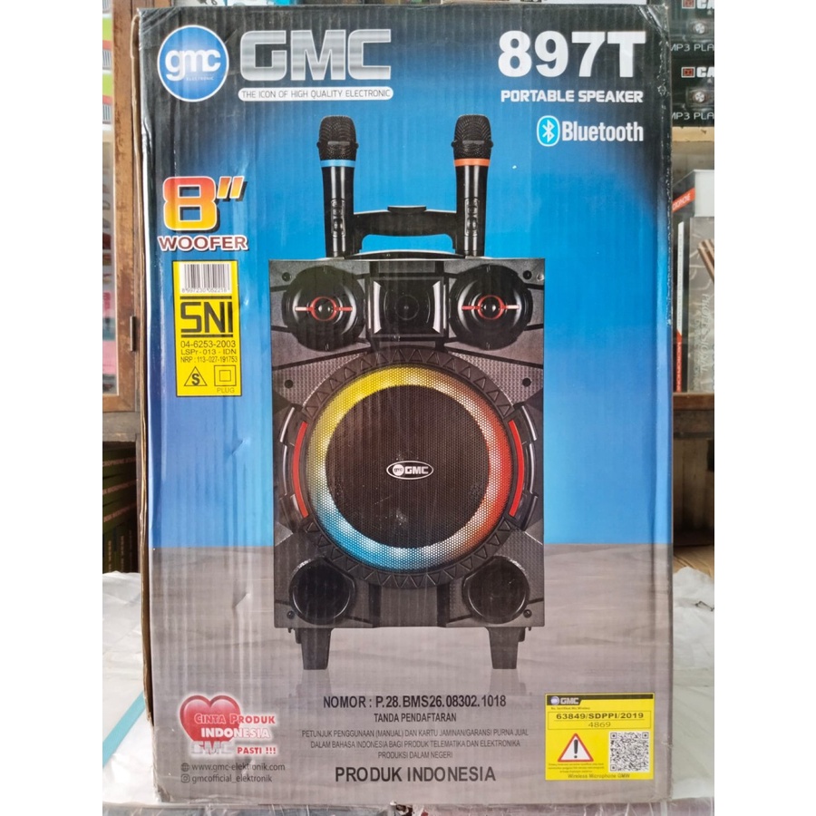 Speaker Portable GMC 897T 8"